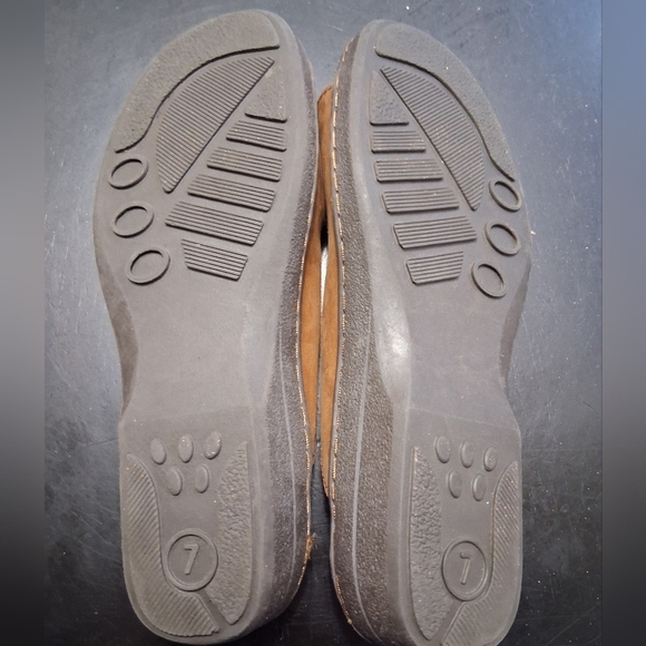 Brown Suede Slip-On Sandals with Wide Straps - Picture 9 of 10